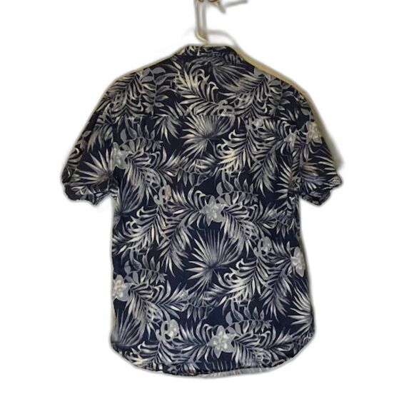 MBX Premium Goods Blue Cotton Hawaiian Floral Surf Button Down Shirt SZ L - Picture 2 of 5